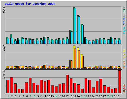 Daily usage for December 2024