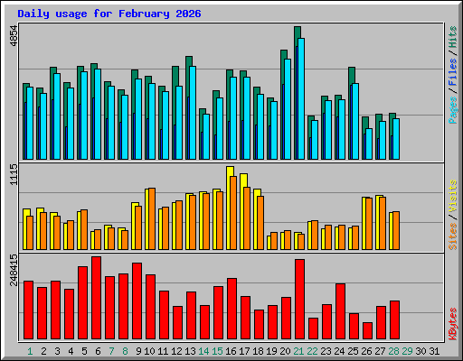 Daily usage for February 2026