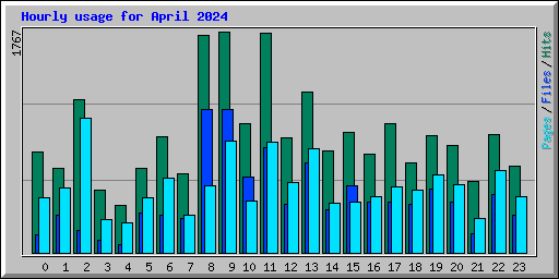 Hourly usage for April 2024