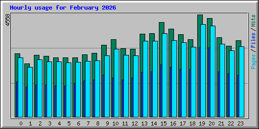 Hourly usage for February 2026
