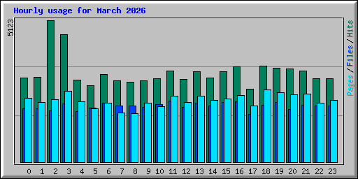 Hourly usage for March 2026