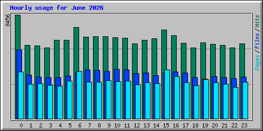 Hourly usage for June 2026